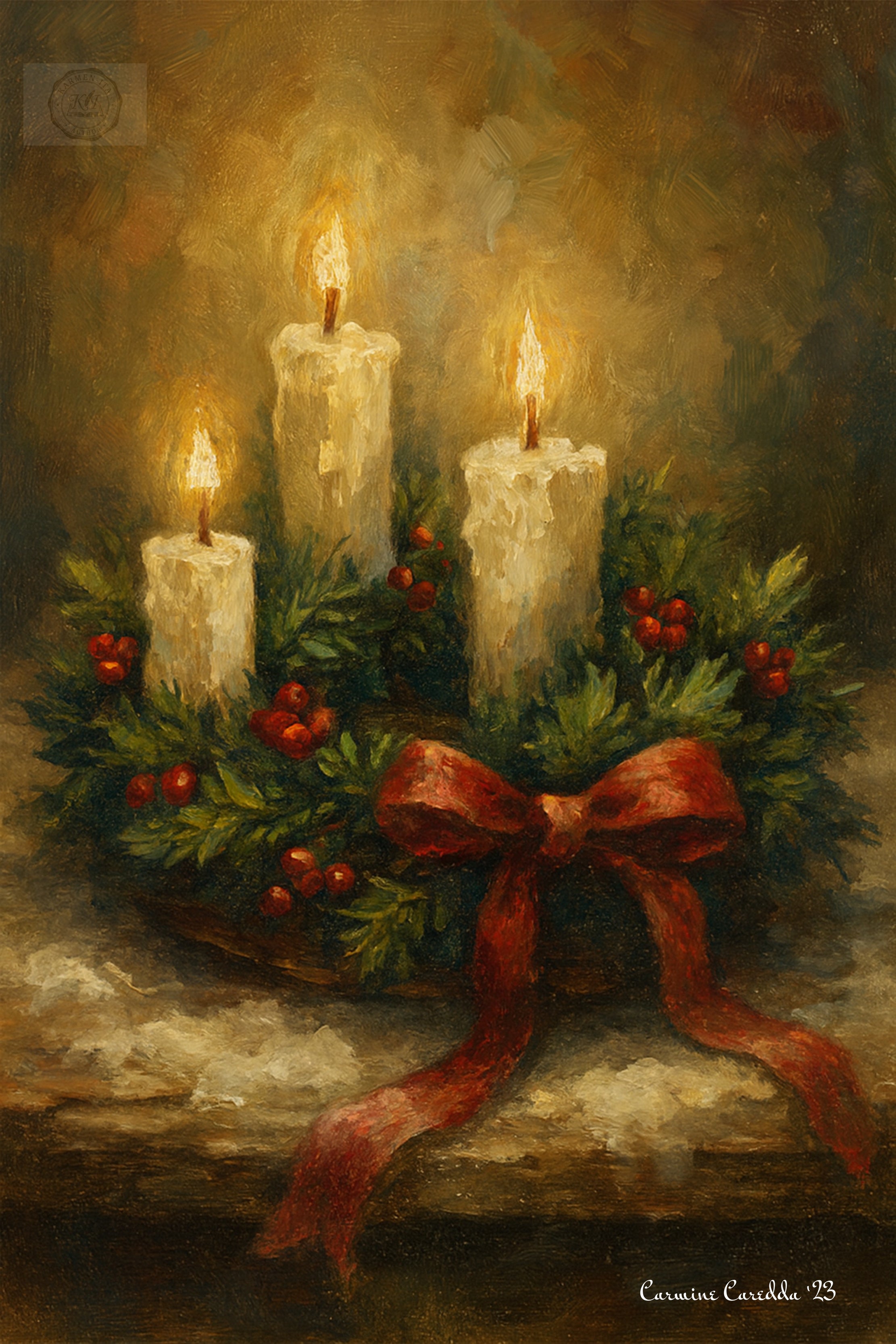 Corona dell'Avvento con Candele