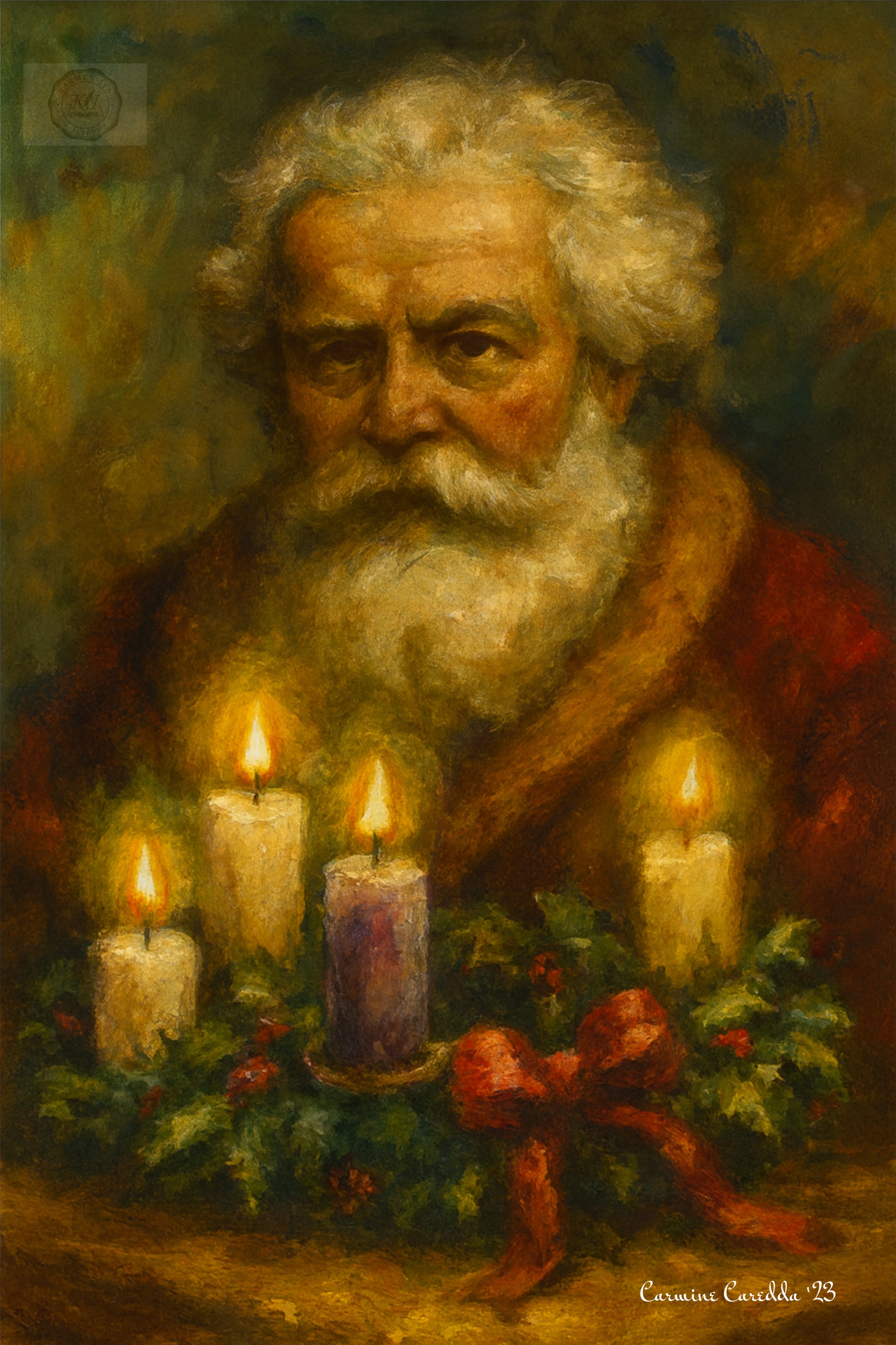 Babbo Natale con Corona dell'Avvento