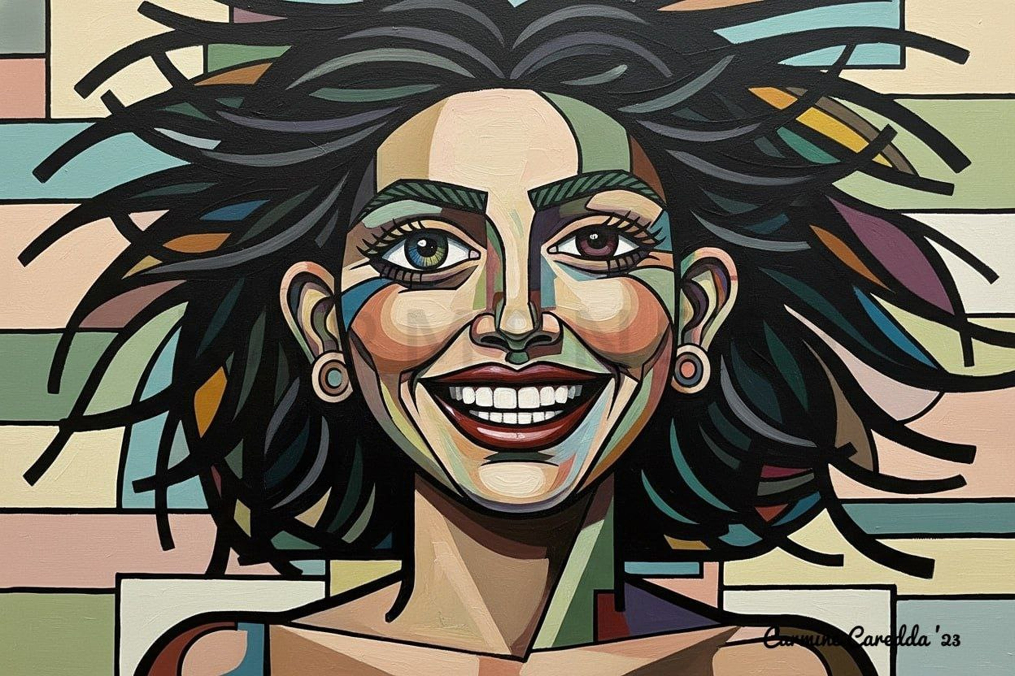 Gioia Vitale - Arte Digitale Stile Vetrata Moderna