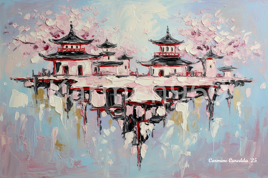 Città Giapponese tra i Ciliegi