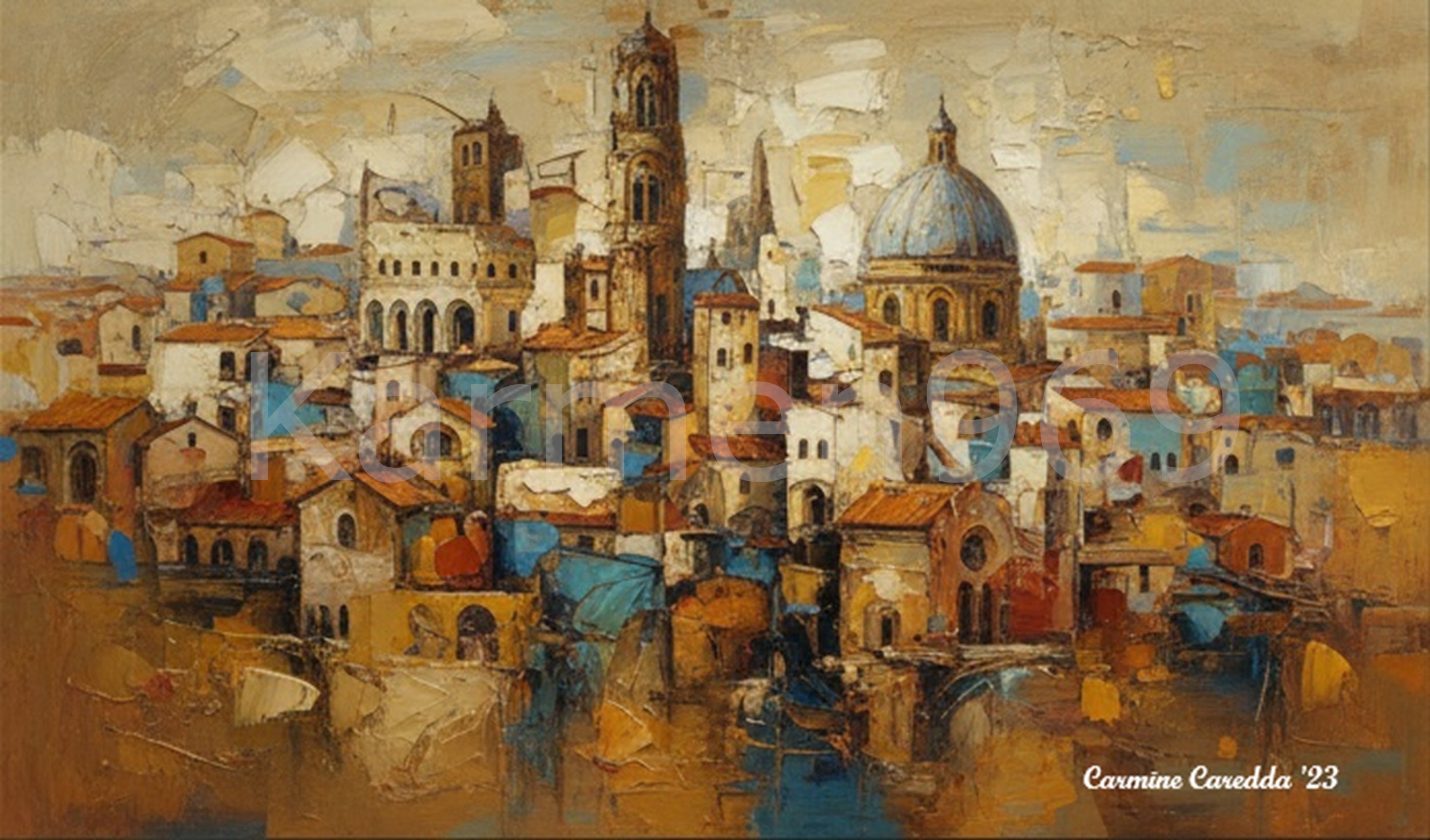 Città Italiana con Cupole