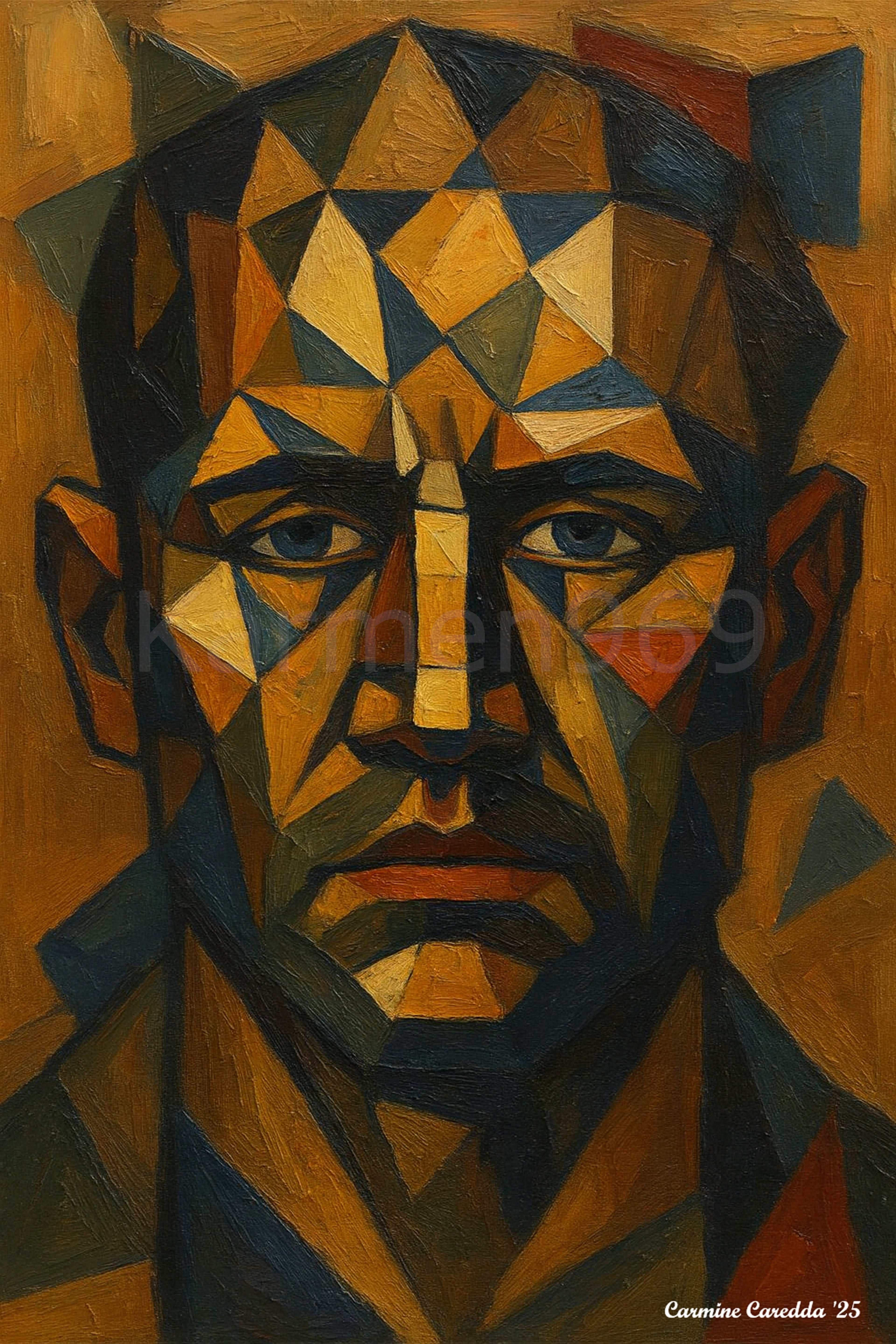 Volto Geometrico Ambrato