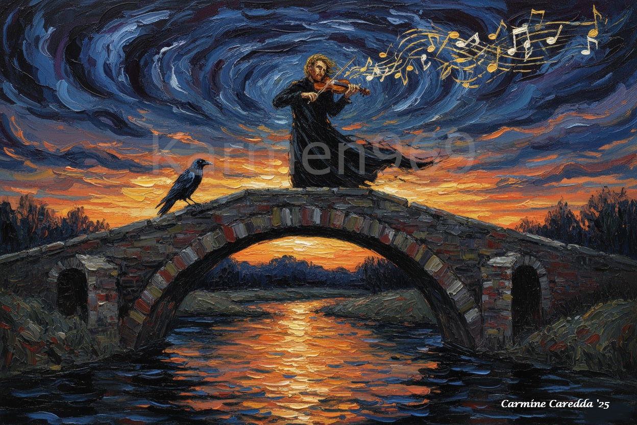 Il Violinista sul Ponte - Crepuscolo Espressionista