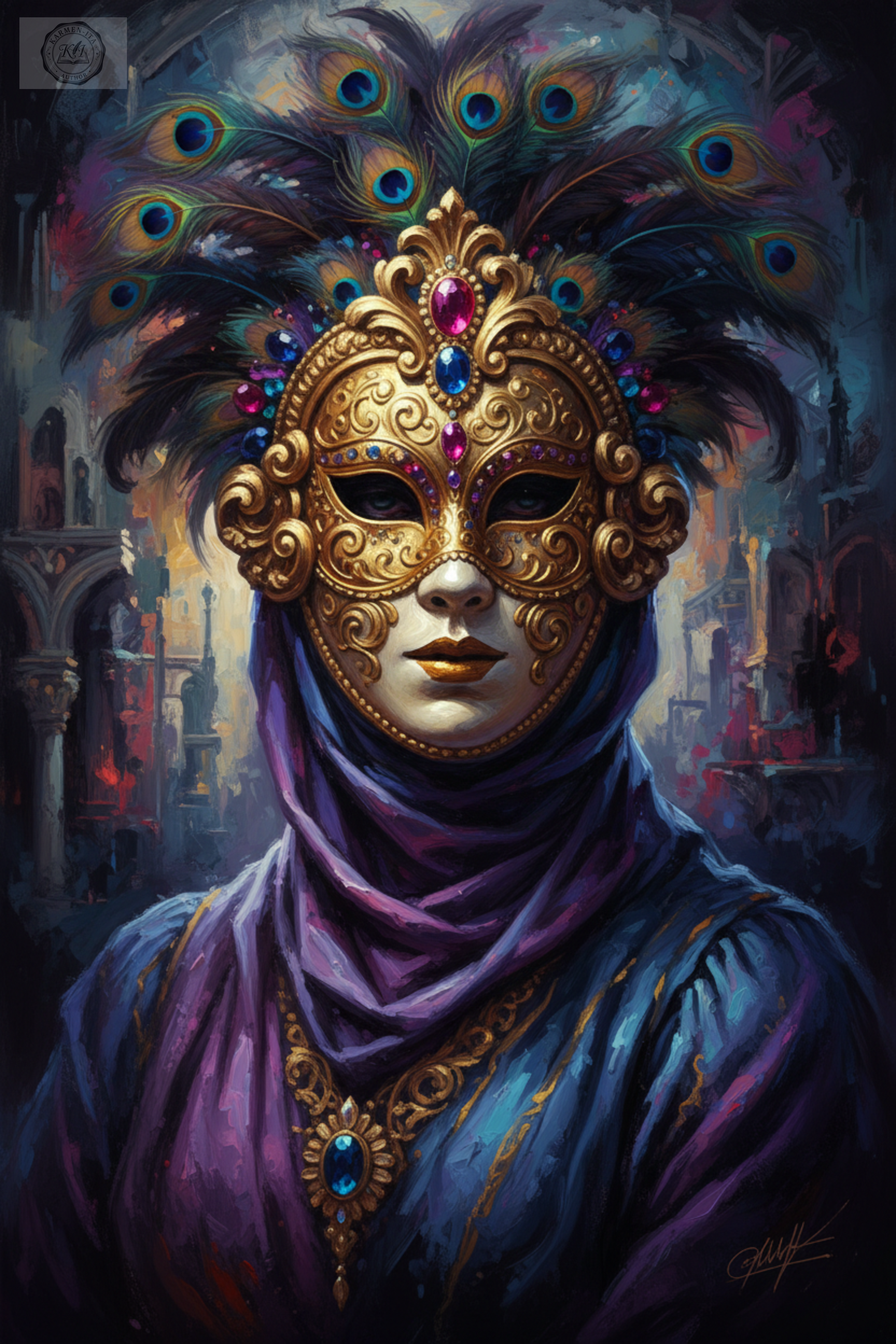 Maschera Veneziana - Volto Espressionista