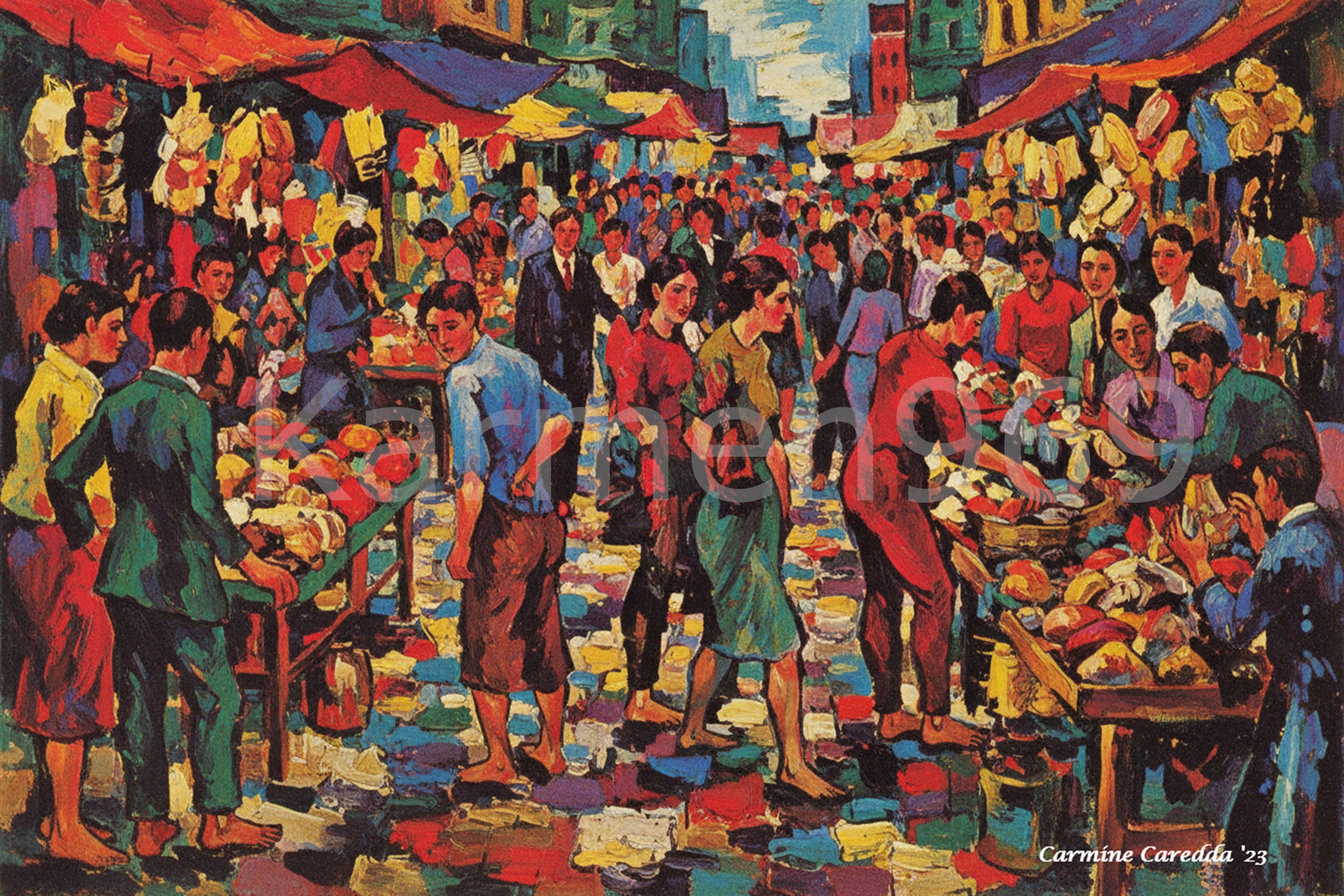 Mercato Vivace - Scena Urbana Espressionista