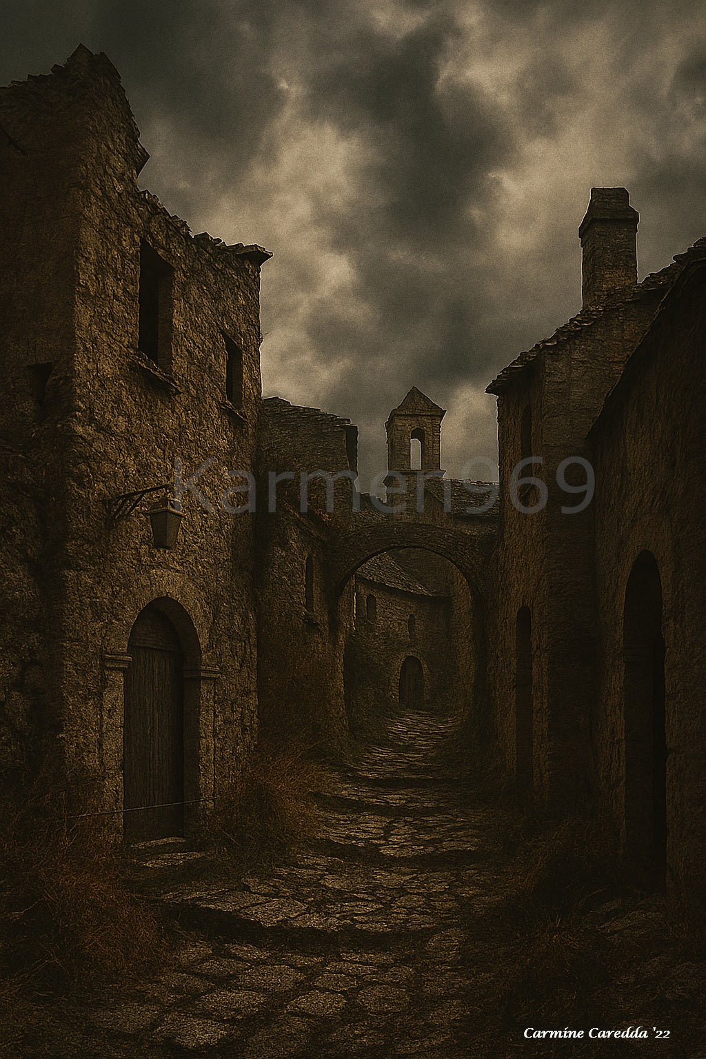 Vicolo Medievale Abbandonato - Atmosfera Gotica