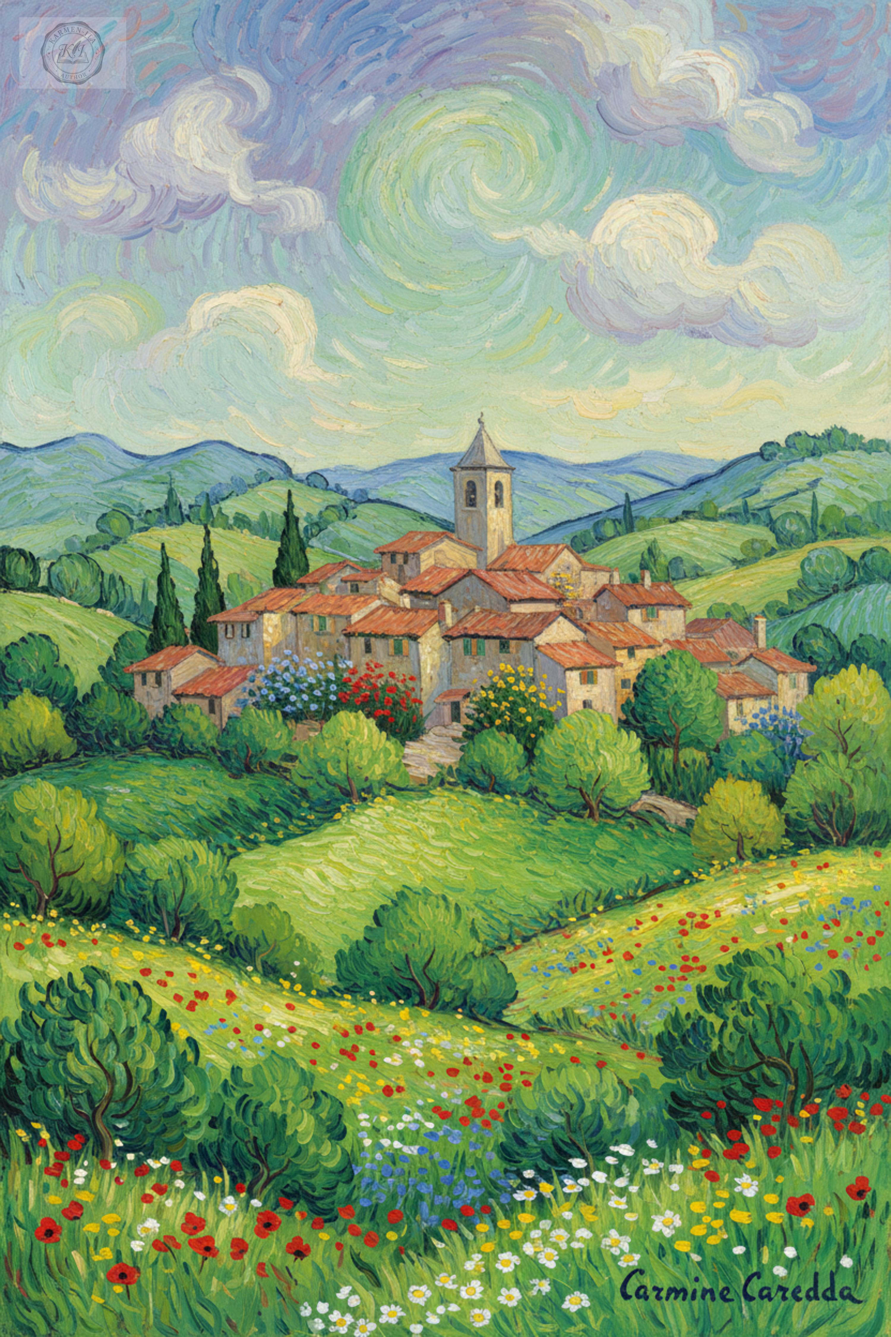 Villaggio Umbro tra le Colline - Paesaggio Espressionista